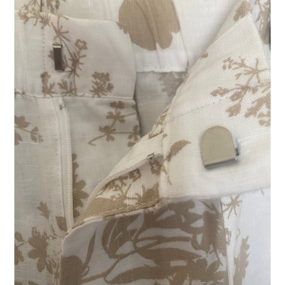 Liz Claiborne Linen & Cotton mix media casual floral pants pullon flat front 2XL - Picture 6 of 8